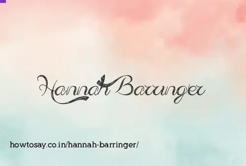 Hannah Barringer