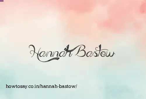 Hannah Bastow