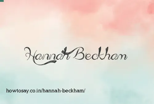 Hannah Beckham