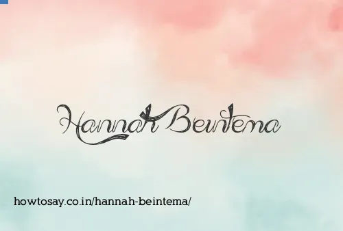 Hannah Beintema
