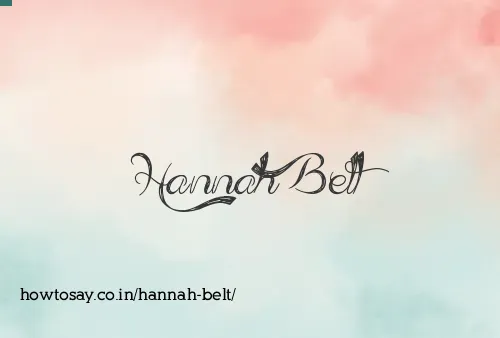 Hannah Belt