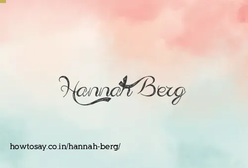 Hannah Berg