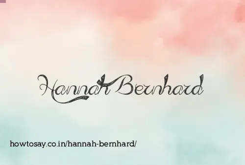 Hannah Bernhard