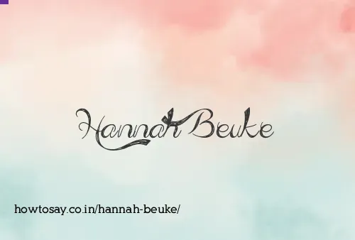 Hannah Beuke
