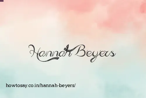Hannah Beyers