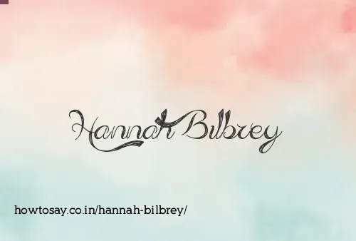 Hannah Bilbrey
