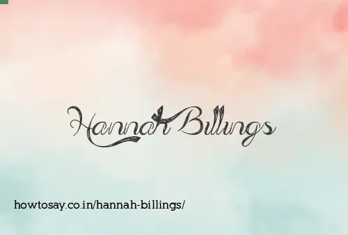 Hannah Billings