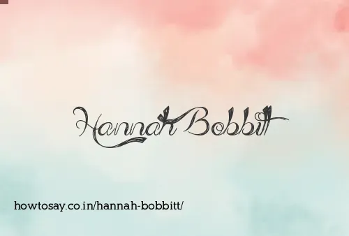Hannah Bobbitt