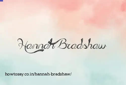 Hannah Bradshaw