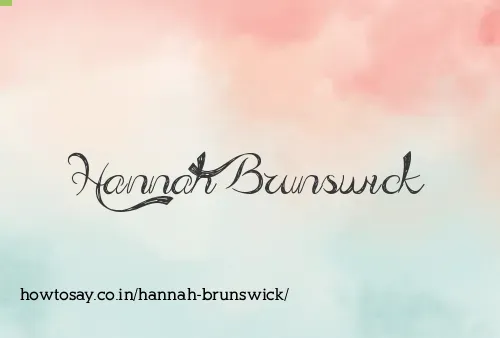 Hannah Brunswick