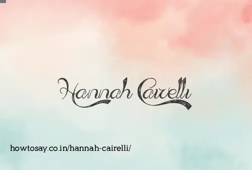 Hannah Cairelli