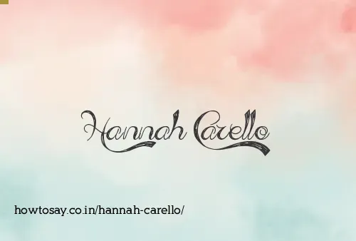 Hannah Carello