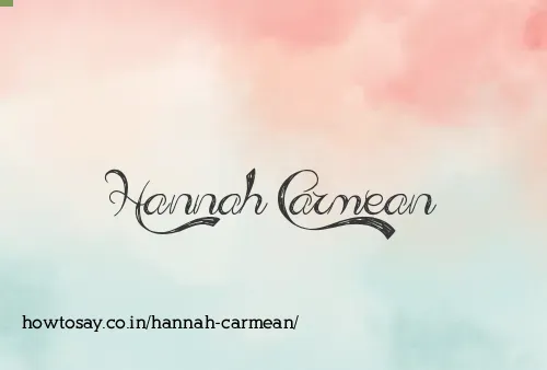 Hannah Carmean