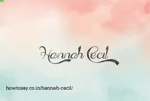 Hannah Cecil