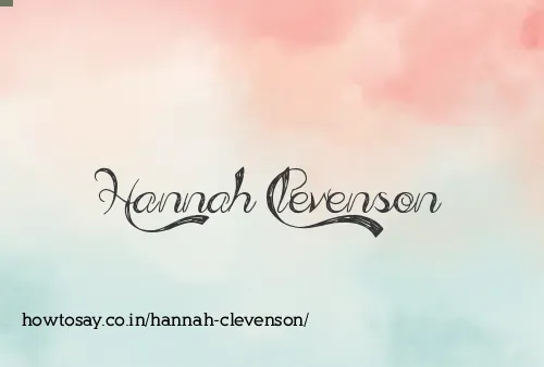 Hannah Clevenson