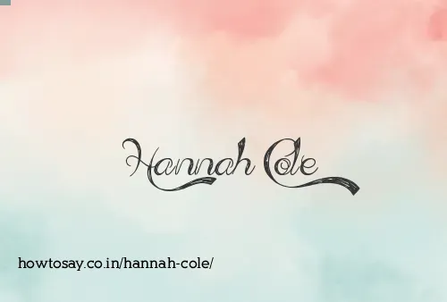 Hannah Cole