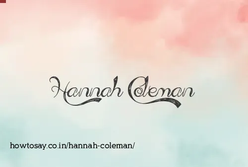 Hannah Coleman