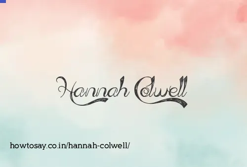 Hannah Colwell