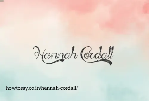 Hannah Cordall