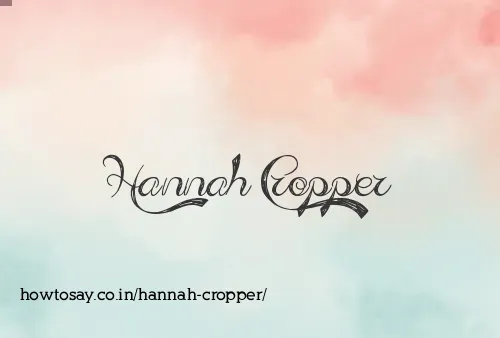 Hannah Cropper