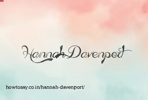 Hannah Davenport