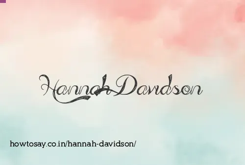 Hannah Davidson