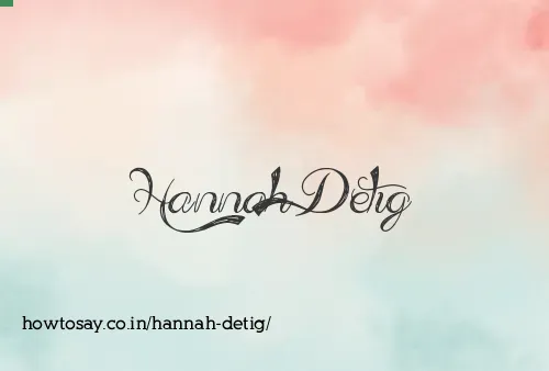 Hannah Detig