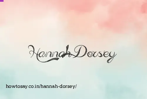 Hannah Dorsey