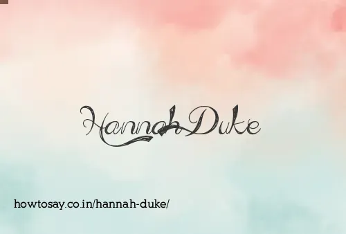 Hannah Duke