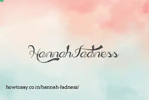 Hannah Fadness