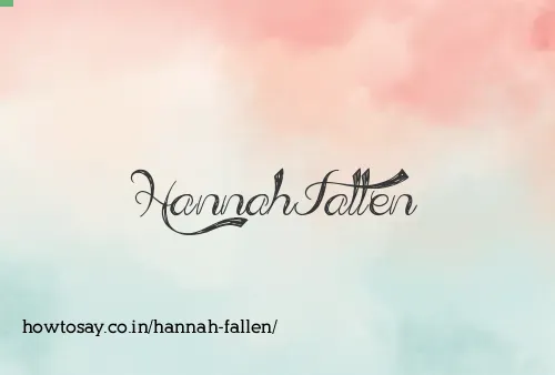 Hannah Fallen