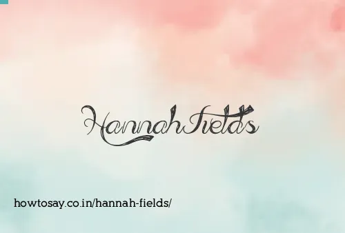 Hannah Fields
