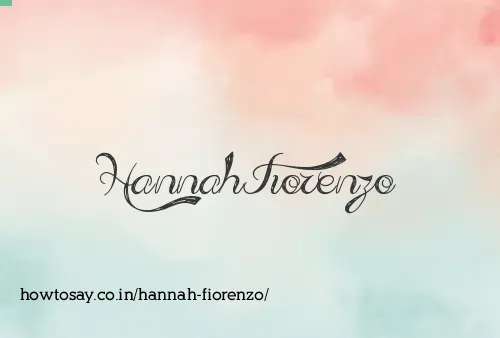 Hannah Fiorenzo