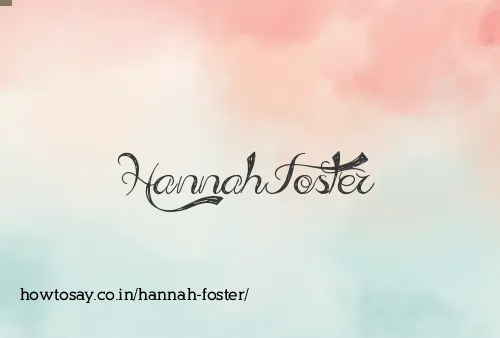 Hannah Foster
