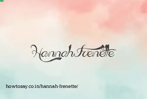 Hannah Frenette