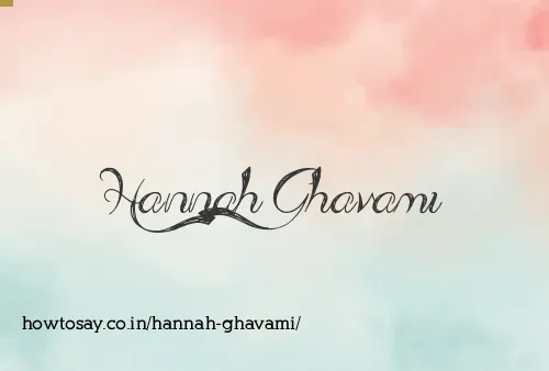 Hannah Ghavami