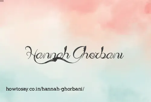 Hannah Ghorbani
