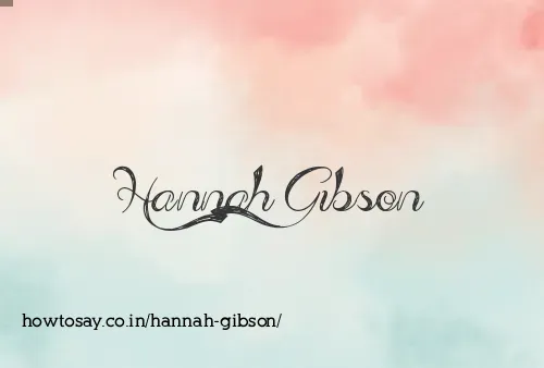 Hannah Gibson