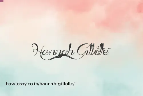 Hannah Gillotte