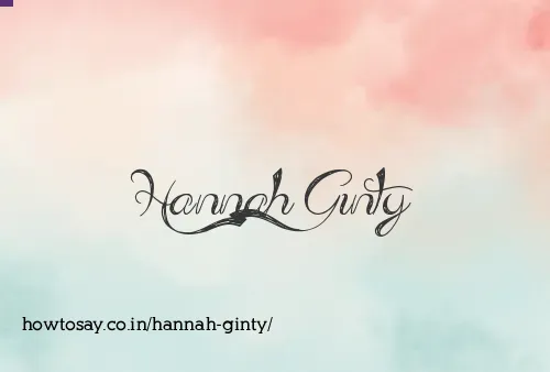 Hannah Ginty
