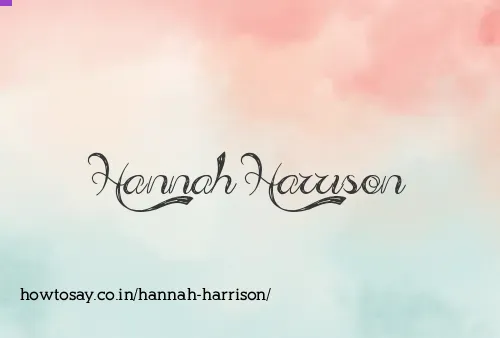 Hannah Harrison