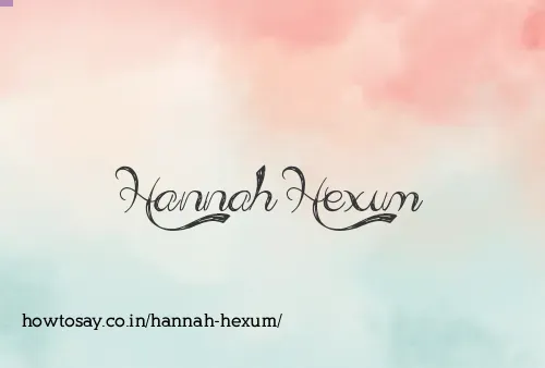 Hannah Hexum