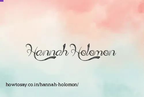 Hannah Holomon
