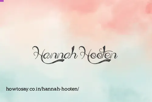 Hannah Hooten