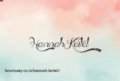 Hannah Keitel