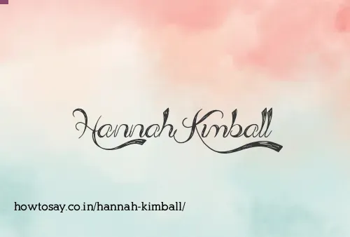 Hannah Kimball