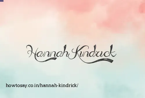 Hannah Kindrick