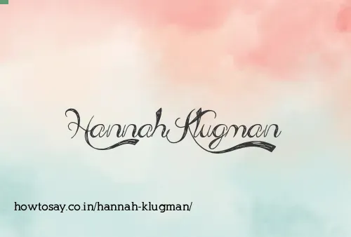 Hannah Klugman