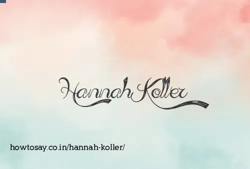 Hannah Koller