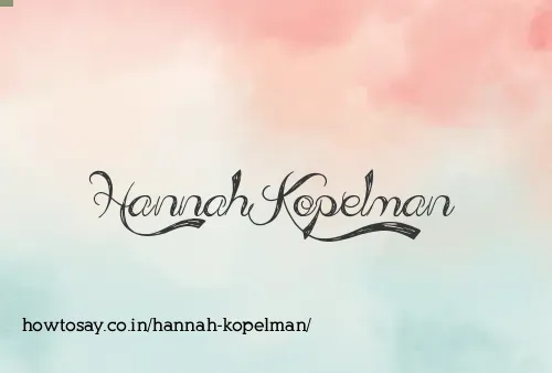Hannah Kopelman
